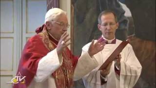 Benedict XVI Imposes Pallium on Cardinal Scola [upl. by Aridnere22]