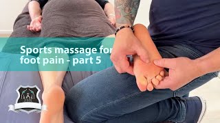 Adductor hallucis  Sports massage for foot pain part 5 [upl. by Cerf]