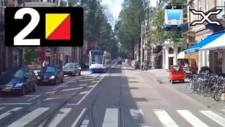 🚊 GVB Amsterdam Tramlijn 2 Cabinerit Centraal Station  Nieuw Sloten Drivers view POV [upl. by Hannover]