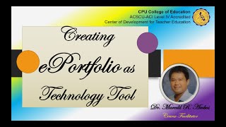 Module 3 Lesson 3 Creating ePortfolio as Technology Tool [upl. by Yellah]