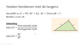 Hoeken berekenen met de tangens 3 HAVO amp 3 VWO [upl. by Sarazen]