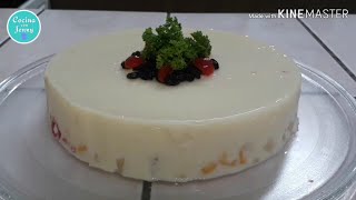 Postre Navideño con 3 ingredientes SIN HORNO Cocina con Jenny [upl. by Einram]