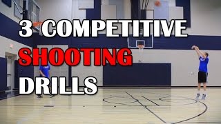 Basketball Drills  3 Competitive Shooting Drills [upl. by Annahsat]