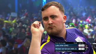 LUKE LITTLERS FIRST TV TITLE Littler v Van Gerwen  2024 Bahrain Darts Masters FULL FINAL [upl. by Tybie]