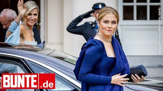 Amalia der Niederlande  Atemberaubend in Abendrobe Hier übt sie Königin [upl. by Limoli]