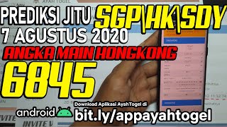 PREDIKSI TOGEL SGP HK SYDNEY HARI INI 7 AGUSTUS 2020  RUMUS AYAHTOGEL [upl. by Neffets]