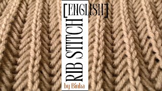 English How to knit the New English Rib Stitch Reversible knitting pattern [upl. by Elspeth847]