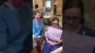 Fluoride varnish application demonstration [upl. by Earehc]