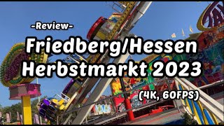 Herbstmarkt FriedbergHessen 2023 Review 4K 60 FPS [upl. by Yrbua]