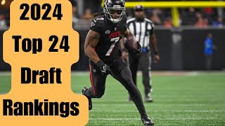 Early Fantasy Football Draft Rankings 2024 Top 24 [upl. by Gable]