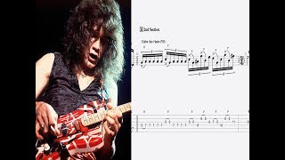 Eruption Guitar Solo Transcription—Eddie Van Halen Sheet Music amp Tab [upl. by Llegna304]