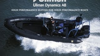 Shock Mitigating Boat Seats with Zodiac Hurricane CZ7 7m RHIB video from 2002 [upl. by Enalahs295]