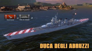 Duca Degli Abruzzi  New Map Sleeping Giant  World of warships blitz 2k 60fps [upl. by Enywtna]