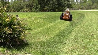 Realtime mowing 15 Big yard out in the country [upl. by Idok]