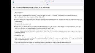 Swift Key differences between unowned and weak references [upl. by Haym]