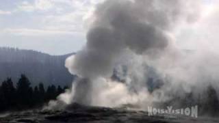 Old Faithful Erupts  Yellowstone Natl Park  Noisivision Studios [upl. by Lithea]