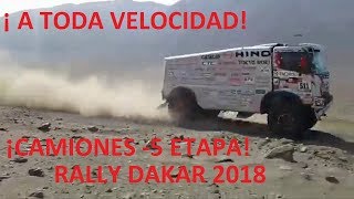 RALLY DAKAR 2018 CAMIONES Y COCHES DEL DAKAR PASAN A TODO MOTOR Y POLVO VIDEO [upl. by Mattah]