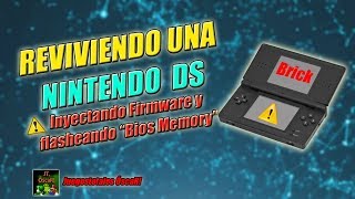 Unbrick Nintendo DS Lite  Inyección de Firmware oficial y flasheo de la quotBios Memoryquot [upl. by Ahsoyek503]