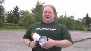 Pyle pmp35r Bullhorn Megaphone Demonstration [upl. by Ecirtnom]