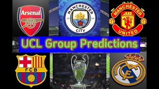 UCL group predictions ucl football soccer [upl. by Odericus]