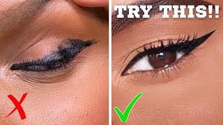 EASIEST Eyeliner Tutorial for Hooded Eyes [upl. by Eerahs]