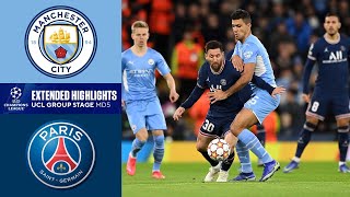 Manchester City vs Paris SaintGermain Extended Highlights  Group Stage  MD 5  CBS Sports Go… [upl. by Ahseiyn434]