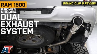 20092018 57L RAM 1500 Proven Ground Dual Exhaust System Review amp Sound Clip [upl. by Animsaj]