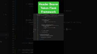 Header Bearer Token Flask Framework python coding backend [upl. by Akinimod]