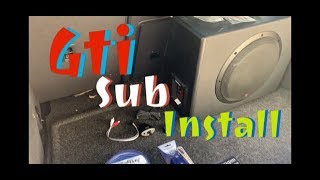 GOLF MK75 SUBWOOFER Install [upl. by Glinys75]