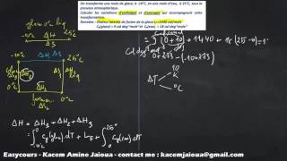 30  Exercice 10 Lenthalpie et lentropie de transformation de Glace  Thermodynamique SMPC [upl. by Leggett]