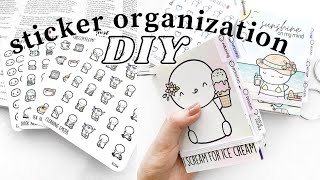 Planner Sticker Organization DIY  Organize With Me [upl. by Rodrique]