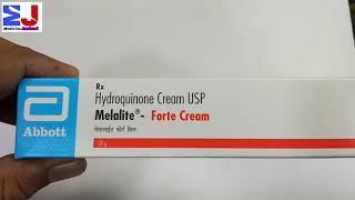 Melalite Forte Cream  Hydroquinone cream  Melalite Forte cream Use Acne pimple review Hindi [upl. by Tiphany]