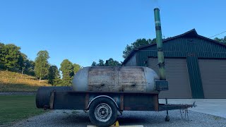 Offset Smoker Build 500 Gallon [upl. by Nilpik]