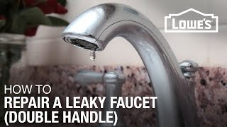 How To Fix A Dripping or Leaky Double Handle Faucet [upl. by Sukramed]