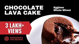 Lava Cake  Chocolate Lava Cake Eggless  Dassanas Veg Recipes [upl. by Lindner739]