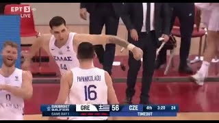 4η περίοδος Ελλάδα  Τσεχία 23022024 FIBA EUROBASKET QUALIFIERS 2025 [upl. by Eramat]