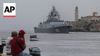 Russian warships arrive in Cuba for military exercises in the Caribbean [upl. by Saticilef]