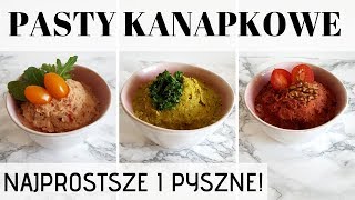 NAJPROSTSZE PASTY KANAPKOWE  zdrowe wegańskie  3 pomysły [upl. by Older]