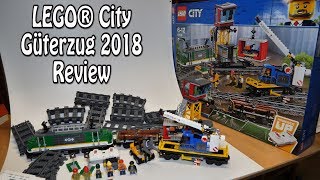 Review LEGO Güterzug 2018 City Set 60198 im Test deutsch in 4K [upl. by Ahsemad]