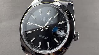 Rolex Datejust 41mm Black Dial 126300 Rolex Watch Review [upl. by Latimore]