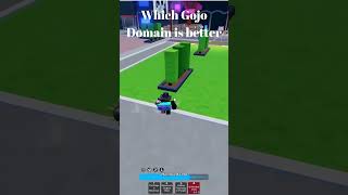 Which Gojo Domain is better roblox animeroblox animeedit robloxanime robloxedit jujutsukaisen [upl. by Etnomal]