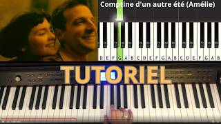 Comptine dun autre été Amélie  comment jouer au piano Piano tutoriel pour débutants Synthesia [upl. by Eppesuig]