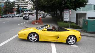 Ferrari F355 in Yellow Hard Acceleration  HD [upl. by Ailati]