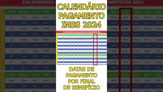 🔥 CALENDÁRIO do INSS 2024  DATAS de PAGAMENTO por FINAL do Benefício  SETEMBRO e OUTUBRO de 2024 [upl. by Ojiram]