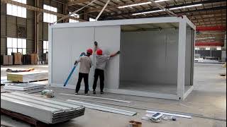 Flat pack container house installation steps [upl. by Olivero]