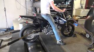 Suzuki DRZ400 SuperMoto dyno KP Tuning [upl. by Ecniuq572]