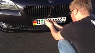 How to Mount Your Custom European License Plate Using 3M Dual Lock [upl. by Blanche]