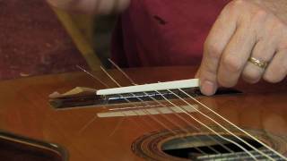 Adjustable saddle for classical guitar [upl. by Ahcilef]