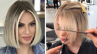 New Trendy Haircuts Ideas For Women  10 Short and Medium Hair Cutting [upl. by Blinny]