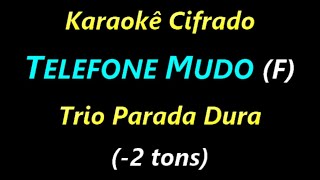 TELEFONE MUDO F Trio Parada Dura 2 tons Karaokê Cifrado [upl. by Jerrylee775]